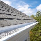 gutter leaf guard system installed on gutters